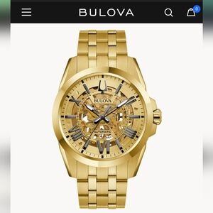 Bulova Sutton Gold Men's Watch, NWT
